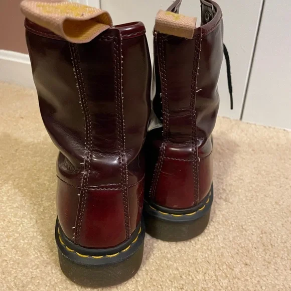 Dr. Martens Cherry Red Vegan Leather Footwear - Picture 5 of 7